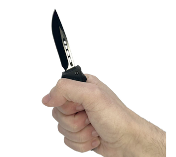 hand holding otf knife